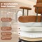 Height Adjustable Upholstered Office Chair with Cushioned Back and 5-Rolling Casters
